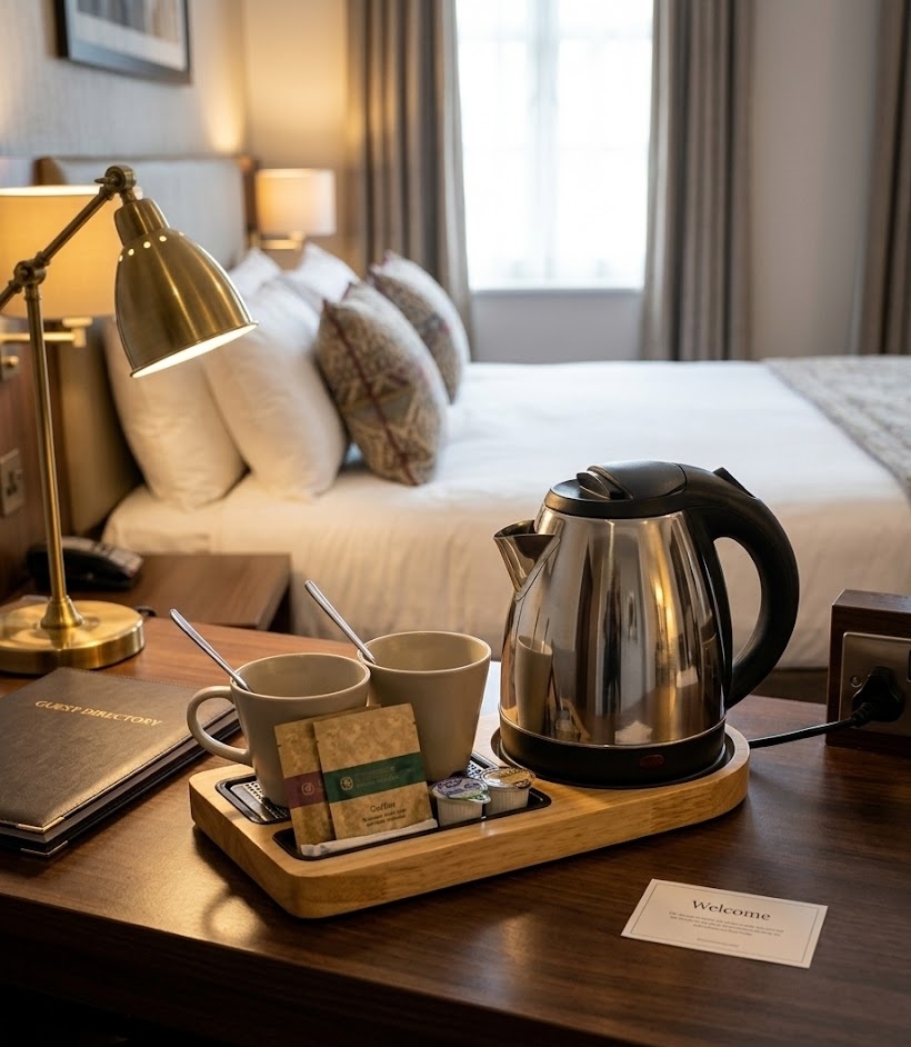 Elektrische Wasserkocher für Hotels: vollständiger Leitfaden für Hotelzimmer