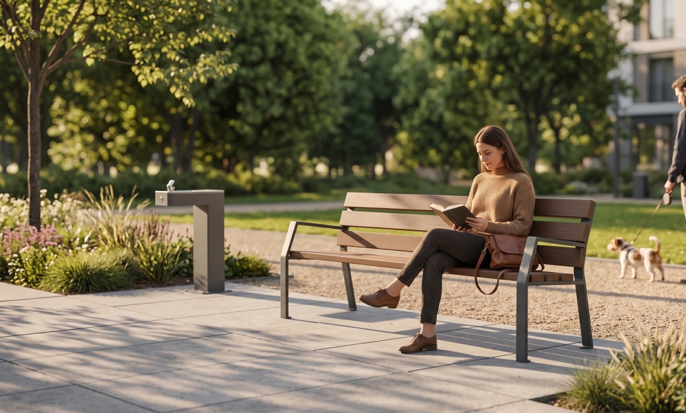 Stadtmöbelbänke: Materialien, Preise und Modelle für öffentliche Parks