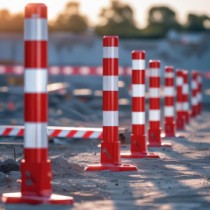 Abgrenzungspfosten für Baustellen