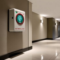 Schrank oder Kasten für Defibrillatoren