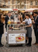 Zubereitungsstationen für Crepes