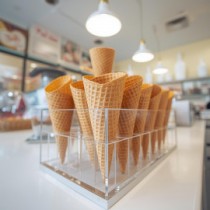 Eiswaffelständer für Eisdielen, Cafés