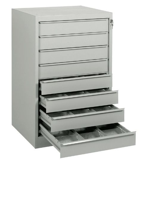 Metallkommode für Kleinteile mit 8 Schubladen h471_53