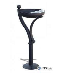 Design Aschenbecher aus Stahlblech f. Aussenbereich h140242