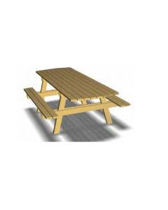 Picknick Tisch inkl. Bänke mit Holzlatten h109218