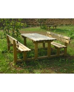 Picknick Tisch inkl. Bänke mit Holzlatten h109219