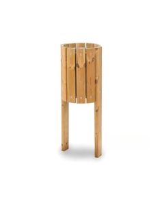 Mülleimer mit Holz für Aussenbereich h35006