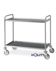 Lebensmittelwagen aus Stahl - 2 Flächen aus Edelstahl h2238