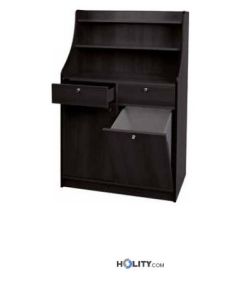 Hoher-Schrank,-2-Schubladen-und-Abfallvorrichtung- h09167