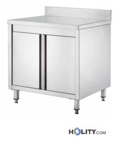 Edelstahl-Arbeitstisch-mit-Spritzschutz-und-Flügeltüren-Länge-80-cm-h09-237