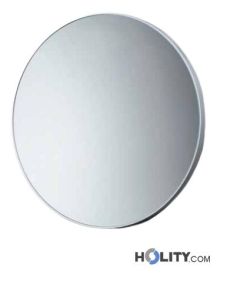 Specchio rotondo con cornice in resine termoplastiche h10784
