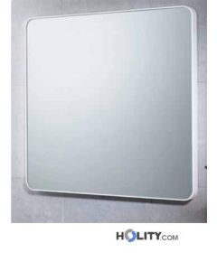 specchio quadrato con cornice in resine termoplastiche h10785 con luci
