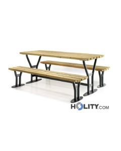 Picknick Tisch mit Bänken h109213
