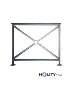 Abgrenzungsbarriere mit Außenrahmen u. mittigem Kreuz h10992