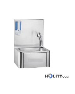 Handwaschbecken mit Kniebedienung Edelstahl h11005
