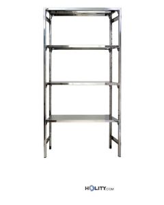 Regal-aus-Edelstahl-AISI304-4-glatte-Böden-125x40xh180-cm-h11123