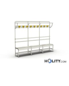 Umkleidebank-mit-Hakenleiste-2,5m-h140200