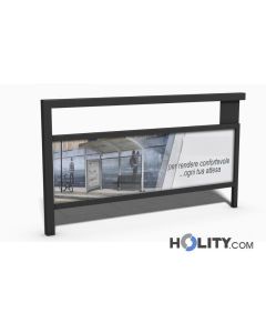 Absperrung mit Werbetafel h140_338