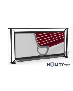 Absperrung mit großer Werbetafel h140_339