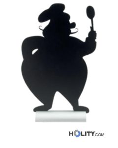 Aluminium-Tischtafel-Kochfigur-h14882