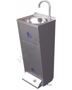 Handwaschbecken aus Edelstahl mit Mülleimer h21885