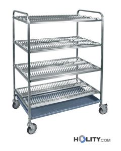 Tellerabtropfwagen-4-Ablagen-B.-87-cm-mit-Lenkrollen-h22_261