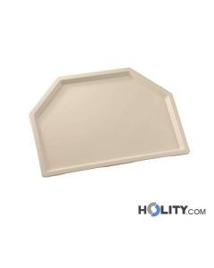 Trapezförmiges Tablett aus verstärktem Polyester h28247