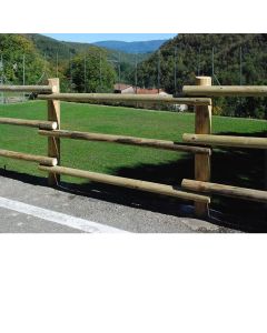 Zaun-Rundprofil-3-horizontale-Latten-h285-40-Preis pro lfm