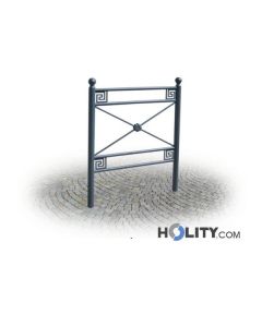 Stahlabsperrung für Fußgänger mit zentraler Blume h287_130