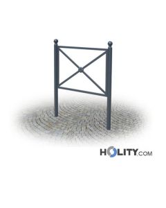 Stahlabsperrung für Fußgänger mit Dekorationen h287_131