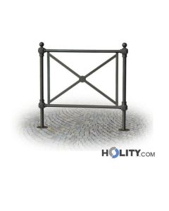 Verzinkte Stahlabsperrung mit Dekorationen h287_132