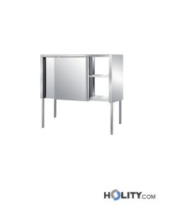 Edelstahl-H&auml;ngeschrank-mit-Schiebet&uuml;ren-h314-76