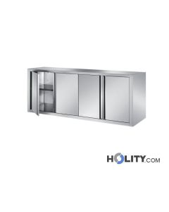 Edelstahl-Hängeschrank-4-Flügeltüren-h314-82