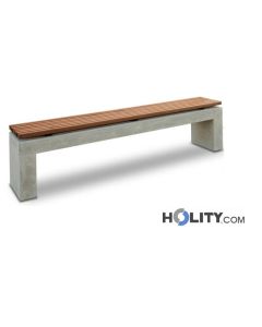 Sitzbank-mit-Holzlatten-ohne-Rückenlehne-h33816