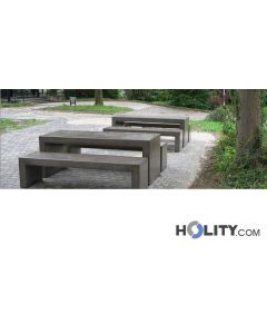 Picknick-Tisch-aus-Beton-für-öffentliche-Plätze-h33822