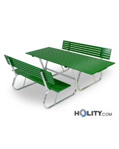 Set Picknick mit Tisch und zwei Bänken h350_157