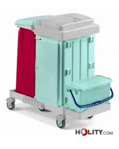 Antibakterieller Reinigungswagen mit geschlossenen Fächern h422_35