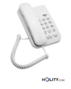 Weißes Hotelzimmer-Telefon h438_238
