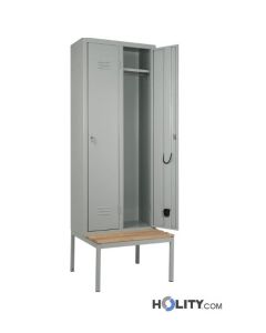 Spindschrank für Umkleiden mit Sitzbank h471_10