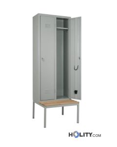 Spindschrank für Umkleiden mit Sitzbank h471_25