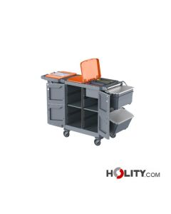 Reinigungswagen für Krankenhaus mit Sackhalterung h489_24