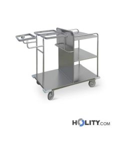 Wäschewagen aus Edelstahl für Krankenhaus h546_46