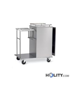 Wäschewagen aus Edelstahl für Krankenhaus h564_51