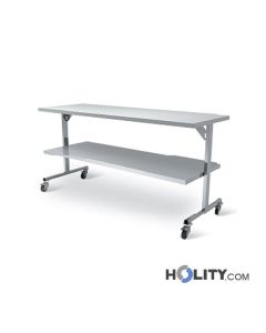 Instrumententisch für OP-Saal, 2 Ablagen, 160 cm h564_66