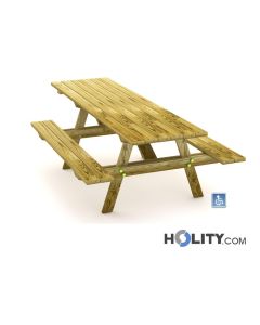 Picknicktisch mit erleichtertem Zugang h575_42