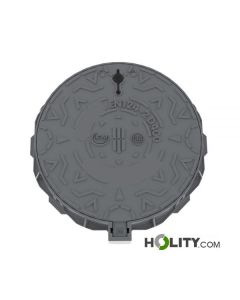 Schachtabdeckung-aus-Gusseisen-mit-achteckigem-Rahmen-h638-72