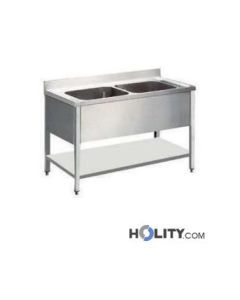 Spülbecken-aus-Edelstahl-L.-140 cm-2-Becken-und-Ablage-h778_02