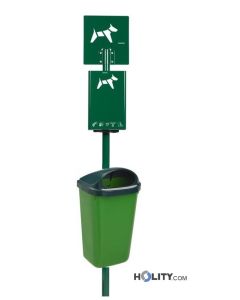 Hundekotbeutelspender mit Mülleimer h8648