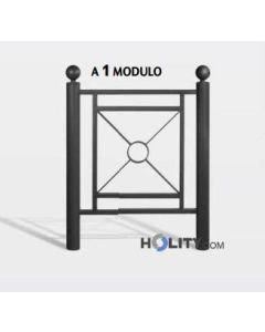 Abgrenzungsbarriere aus verzinktem Stahlprofil h19134