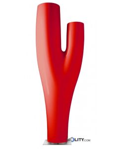 Vase aus Stahl und Polyethylen h6409 altrosa